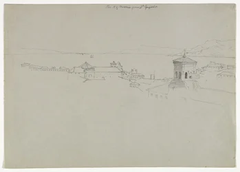 A Messinai-szoros San Gregorioból, Messinából, Szicíliából, 1842